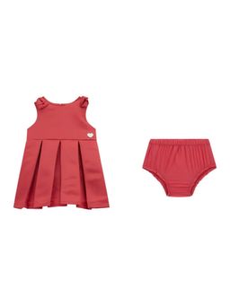 Guess - Red Polyester Solid Girl Dress with Panty
