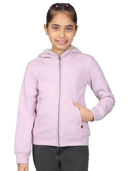 Cantabil - Girls Purple Solid Hoodie