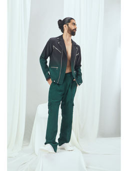 Nirmooha - Emerald Baggy Pants with Pocket Detailing