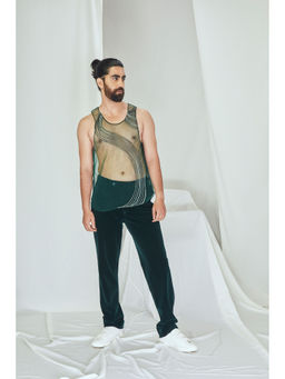 Nirmooha - Emerald Tank Top with Cording Detailing