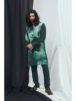 Nirmooha - Emerald Blotch Printed Kurta with Pant (Set of 2)
