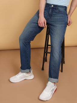 Wrangler - Men's Blue Regular Fit High Rise Jeans