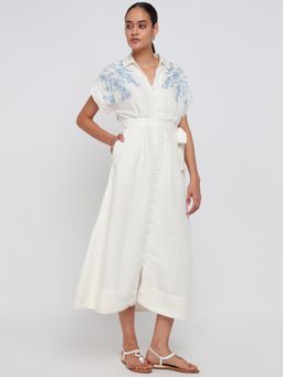 Cover Story - White Shirt Dress with Belt