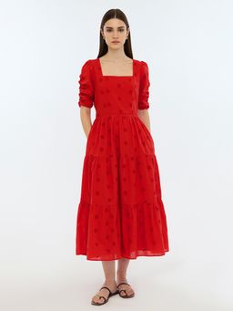 Cover Story - Red Cotton Dress