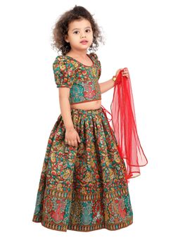 Pragya Exclusive - Botel Grew Brocade Printed Lehnga with Dupatta (Set of 2)