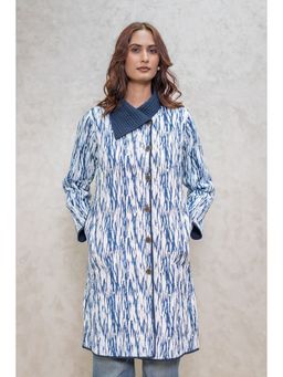 NAVYAS FASHION - Shibori Bukhara Quilted White Jacket