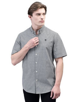 WOODLAND - Black Checks Casual Shirt