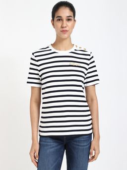 Tommy Hilfiger - White Women Casual Crew Neck T-Shirt