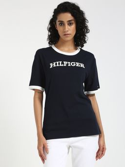 Tommy Hilfiger - Navy Blue Women Casual Crew Neck T-Shirt