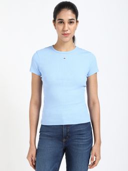 Tommy Hilfiger - Blue Women Casual Crew Neck T-Shirt