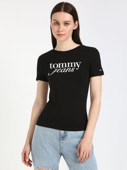 Tommy Hilfiger - Black Women Casual Crew Neck T-Shirt