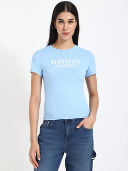 Tommy Hilfiger - Blue Women Casual Crew Neck T-Shirt