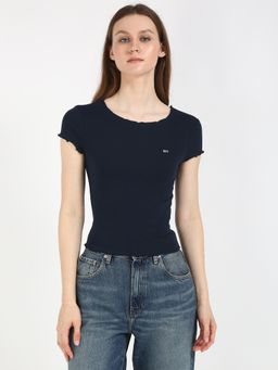 Tommy Hilfiger - Navy Blue Women Casual Round Neck T-Shirt