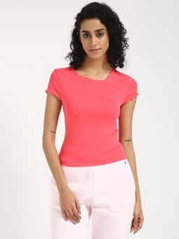 Tommy Hilfiger - Coral Women Casual Round Neck T-Shirt