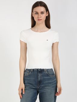 Tommy Hilfiger - White Women Casual Round Neck T-Shirt