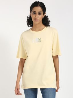 Tommy Hilfiger - Yellow Women Casual Crew Neck T-Shirt