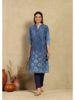 House of Chikankari - Hoc Kantha Denim Printed Women'S Kurta