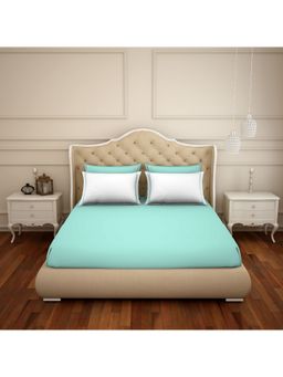 SPACES - Hygro Cotton Bedsheets Large Regulates Temperature Wicks Away Moisture Light Green