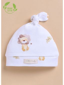 Cot & Candy - White Organic Little Roar Beanie