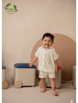 Cot & Candy - Organic Muslin Oversized Co-Ord Set-Yellow