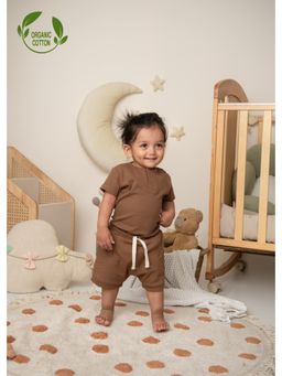Cot & Candy - Organic Long Sleeve Co-Ord Set-Brown