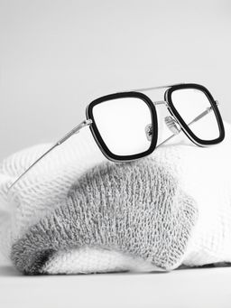 ROYAL SON - Black Full Rim Square Block Spectacle Frame