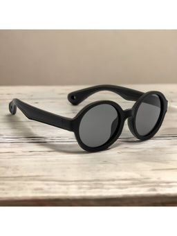 ROYAL SON - Kids Oval Polarised Black Sunglasses for Boys Girls CHIKID00136-C1