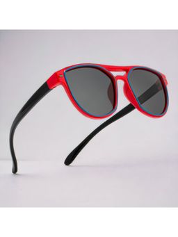 ROYAL SON - Kids Square Polarized Red Sunglasses for Boys Girls CHIKID00137-C2