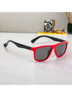 ROYAL SON - Kids Square Polarized Red Sunglasses for Boys Girls CHIKID00139-C2