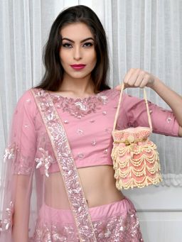 Odette - The Very Stylish Peach Potli Bag