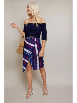 Paper Dolls - Kennet Stripe Belted Bardot Dress (UK 6)