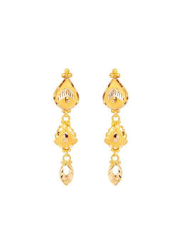 Candere by Kalyan Jewellers - 22K Yellow Gold Lightweight Dangle Earring (One Size)
