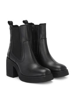 Delize - Women Black Solid Chelsea Boots