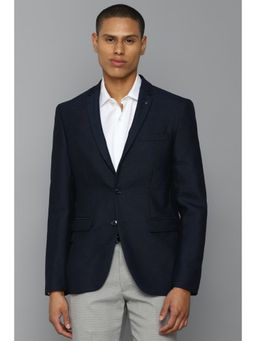 Allen Solly - Men Navy Slim Fit Textured Formal Blazer