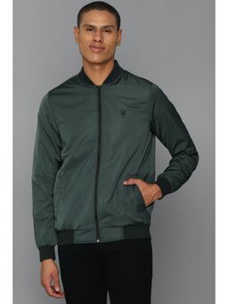 Allen Solly - Men Green Solid Full Sleeves Casual Jacket