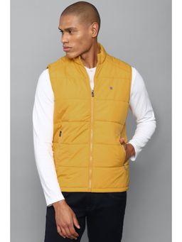 Allen Solly - Men Yellow Solid Sleeveless Casual Jacket