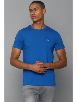 Allen Solly - Men Blue Graphic Print Crew Neck T-Shirt
