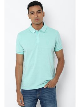 Allen Solly - Men Blue Solid Collar Neck T-Shirt