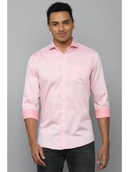 Allen Solly - Men Pink Slim Fit Solid Full Sleeves Casual Shirt