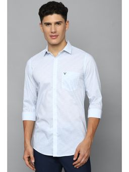 Allen Solly - Men Blue Slim Fit Printed Full Sleeves Casual Shirt
