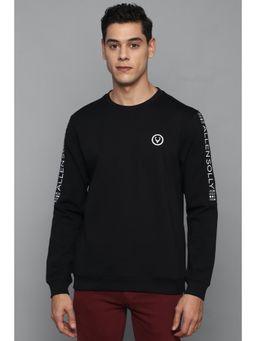 Allen Solly - Men Black Crew Neck Full Sleeves Casual Sweatshirt