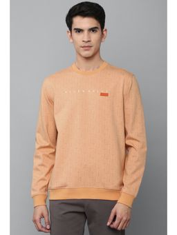 Allen Solly - Men Peach Crew Neck Full Sleeves Casual Sweatshirt