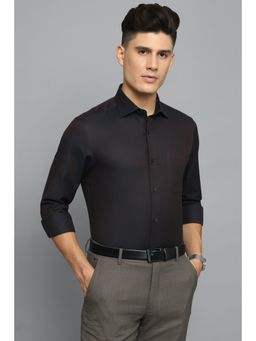 Louis Philippe - Men Black Classic Fit Print Full Sleeves Formal Shirt