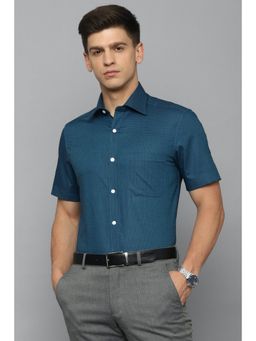 Louis Philippe - Men Blue Classic Fit Print Formal Shirt