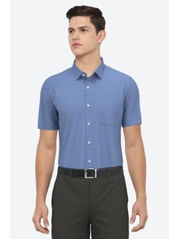 Peter England - Men Blue Regular Fit Formal Shirt