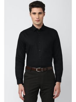 Peter England - Men Black Regular Fit Formal Shirt