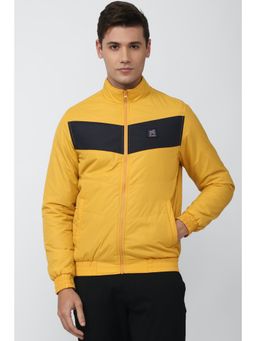 Van Heusen - Men Yellow Solid Casual Jacket