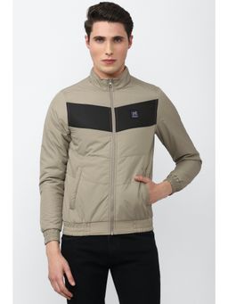 Van Heusen - Men Beige Solid Casual Jacket
