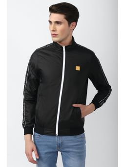 Van Heusen - Men Black Solid Casual Jacket