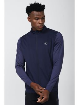 Van Heusen - Men Navy Solid Casual Jacket